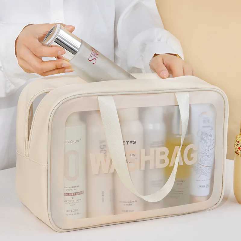 Cosmetic female portable new advanced travel large capacity waterproof cosmetic storage box wash bag Z240914