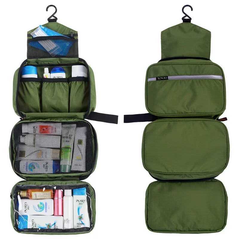 Hanging Mens Toiletry Bag Large Waterproof Cosmetic Bags Travel Organizer Lady Toiletries Makeup Toilet Foldable Bathroom Kit Z240914