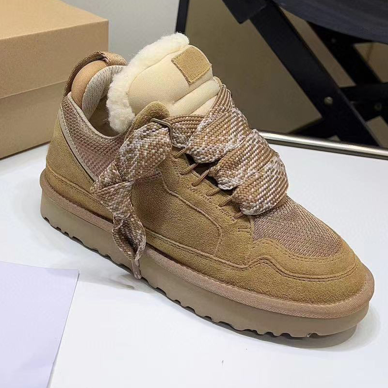 Baskets Lowmel de créateur pour femmes, chaussures décontractées en cuir véritable, bottes à plateforme à lacets Jumbo, Lowmels Trainer, bottines