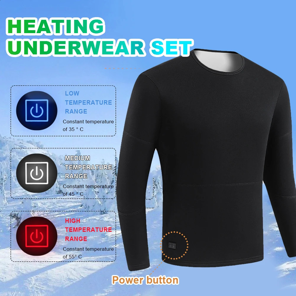 30 Zone USB Underwear Set Winter Underwear Womens Electric Heating Clothing 240914