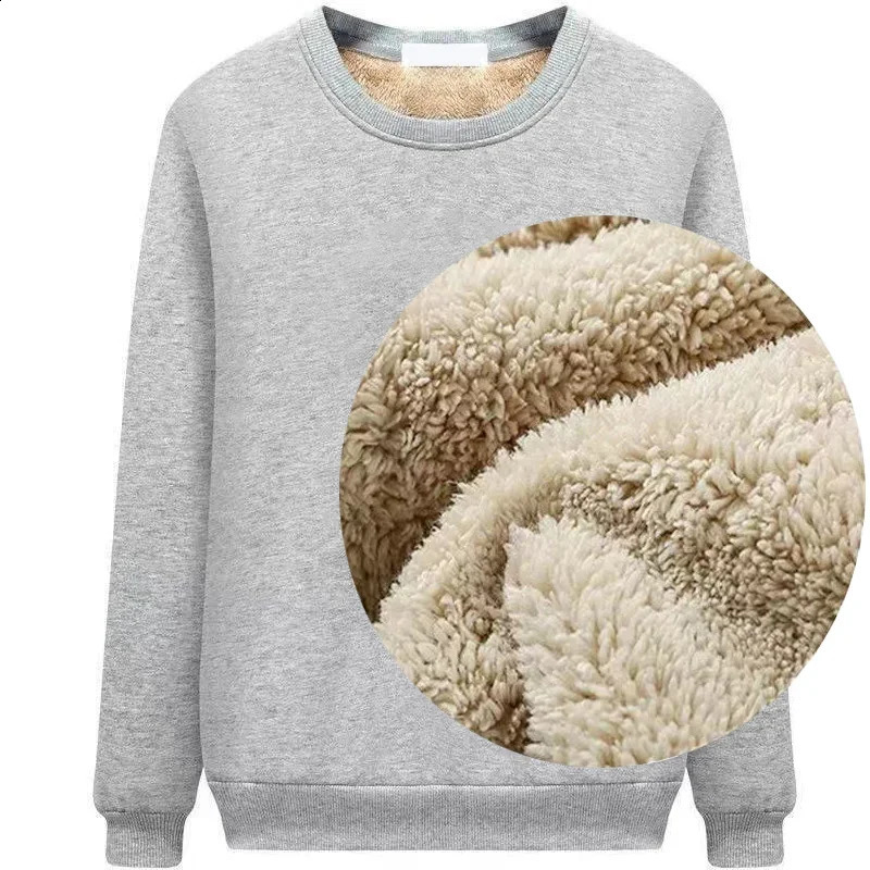 Autumn Winter Men Warm Underwear Casual Solid Color Fleece Sweatshirts Wool Liner Sweater Mens Thermal Underwear Pullover Tops 240913