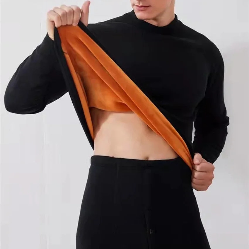Sous-vêtements thermiques ensembles hommes d'hiver hommes de pantalon long haut de pant