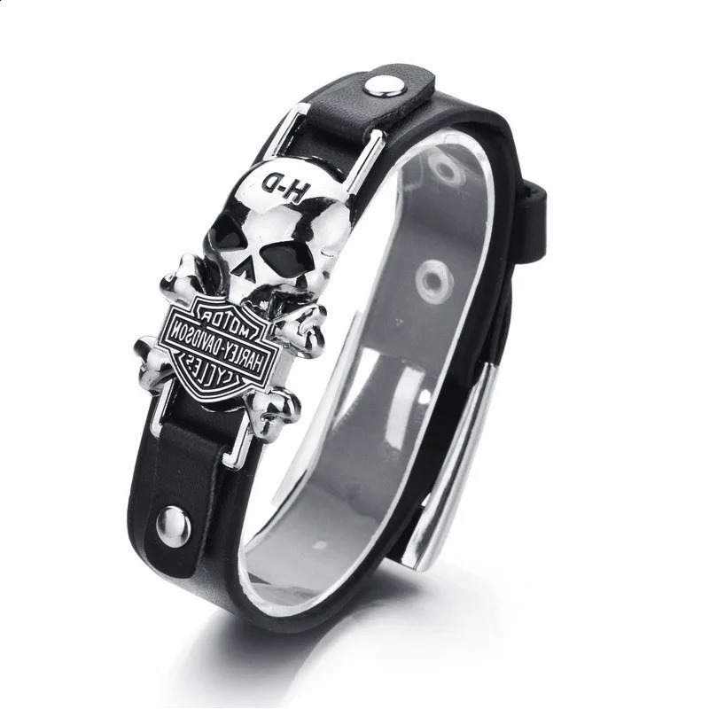 Bracelet de crâne tressé en cuir gothique classique vintage bracelet hip hop coolpad pour les sponsors d'infirmières en cadeau combattant le brac