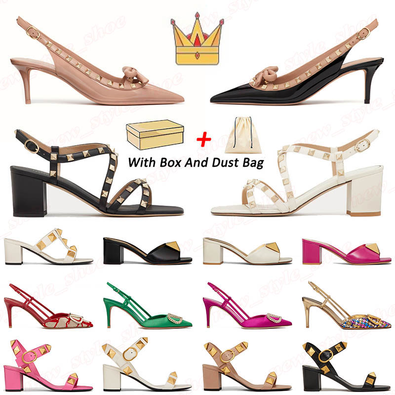 2024 With Box Top Designer Women Sandals High Heels Sexy Style Luxury Slides Lady Stiletto Peep Toe Rubber Loafers Flat Trainers Sneakers Shoes 36-4