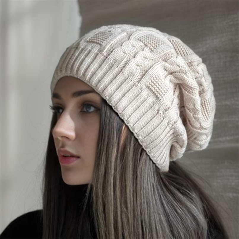 Winter Beanie Skulls Womens Colorful Large Size Warm Thick Knitted Hat Womens Curly Pile Connection Hat 240919