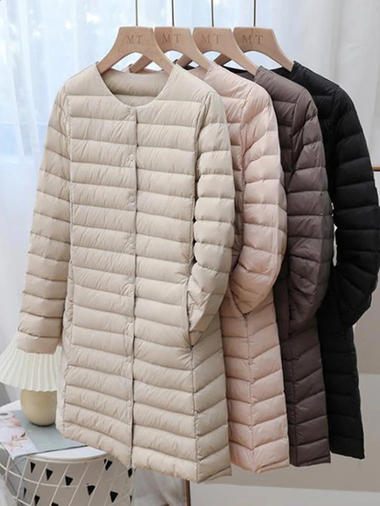 SEDUTMO Winter Ultra Thin Duck Down Coat Womens Spring Ultra Thin Warm Basic Quilted Inflatable Jacket ED1957 240913