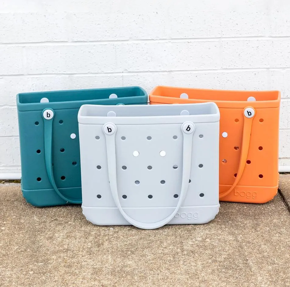 AAAA Designer bag Waterproof Bogg Beach Bag Solid Punched Organizer Basket Summer Water Park Handbags Large Women's Stock Gifts
