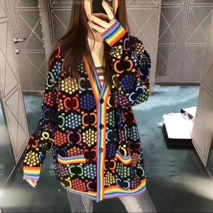 2024 designer fashion high-end women's sweater women's sweaters women comfortable and warm luxury letter print cardigan button