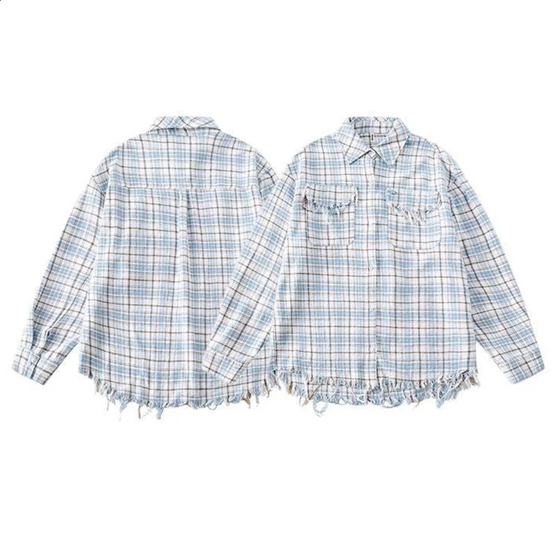 Streetwear mens shirt oversized short sleeved button up collar mens casual shirt retro open collar loose plain printed shirt 240914