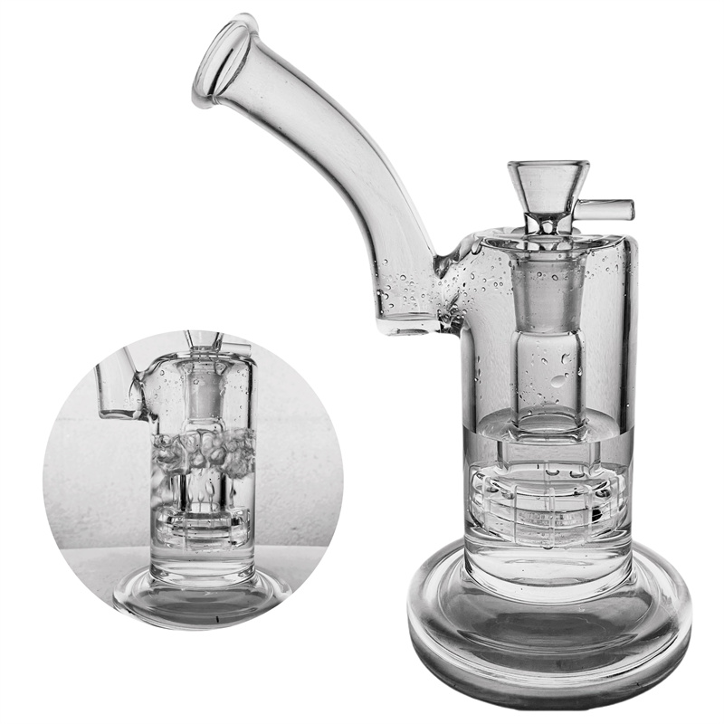 Glass hookah 1 filter high-quality transparent smoking pipe with 19 mm joint GB-223-image-240048138