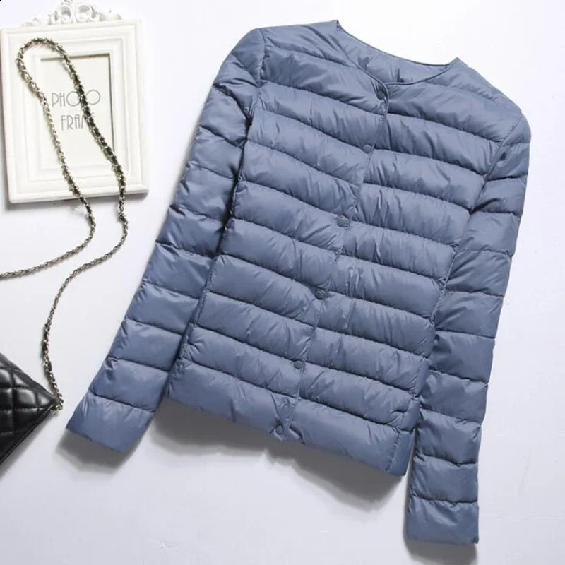AYUNSUE Winter Ultra Thin Womens Duck Down Jacket Ultra Light Short Jacket Spring Ultra Thin Inflatable Jacket Womens 240913