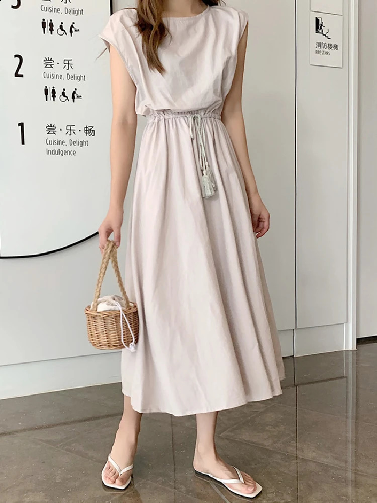 10 couleurs S-2xl Summer Womens Robe Maxi Evenage Femmes Robe rétro Robe de plage à manches courtes surdimensionnée 240919