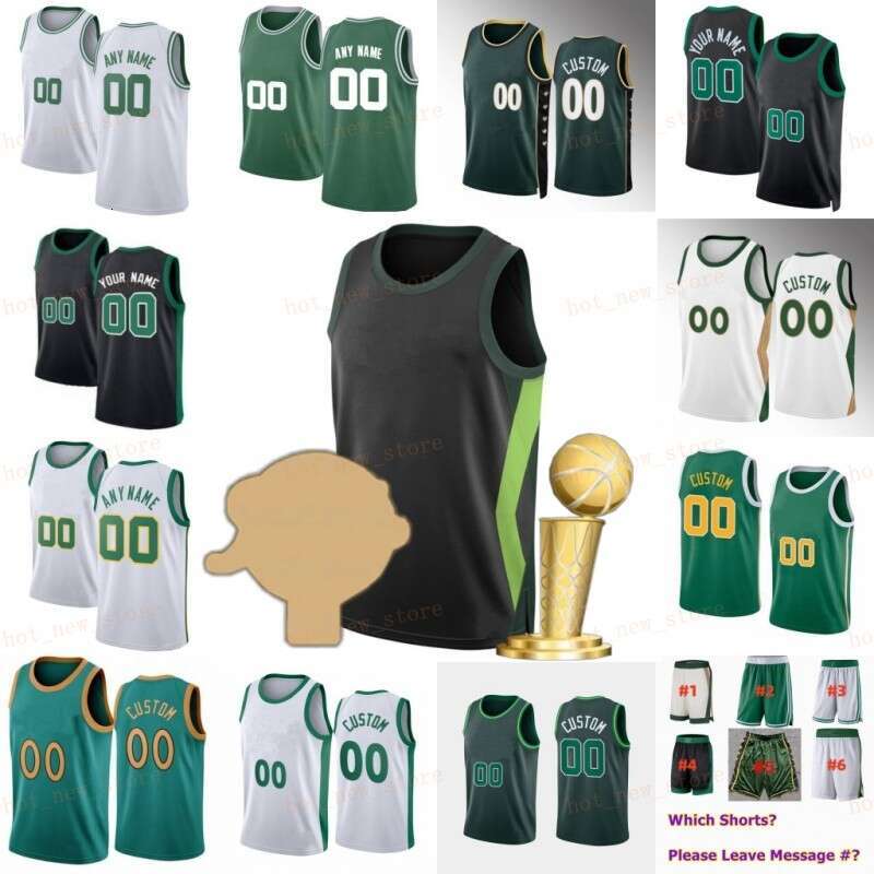 Custom 2024 Finals Basketball Jerseys 0 Jayson Tatum Jaylen Brown Jrue Holiday Kristaps Porzingis Derrick White Grant Williams Payton Payton Prit-image-950770753