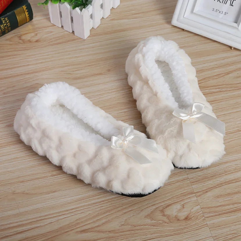 Fluffy Female Floor Slipper Womens Winter Faux Fur Plush Grip Soft Sole Cute Funny Indoor Home hairy Love Heart House Shoes 240914