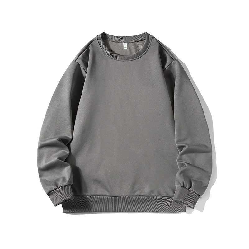 Mens sportswear for autumn and winter casual basic wool Crewneck street hoodie unisex solid color loose soft oversized zipper W240919
