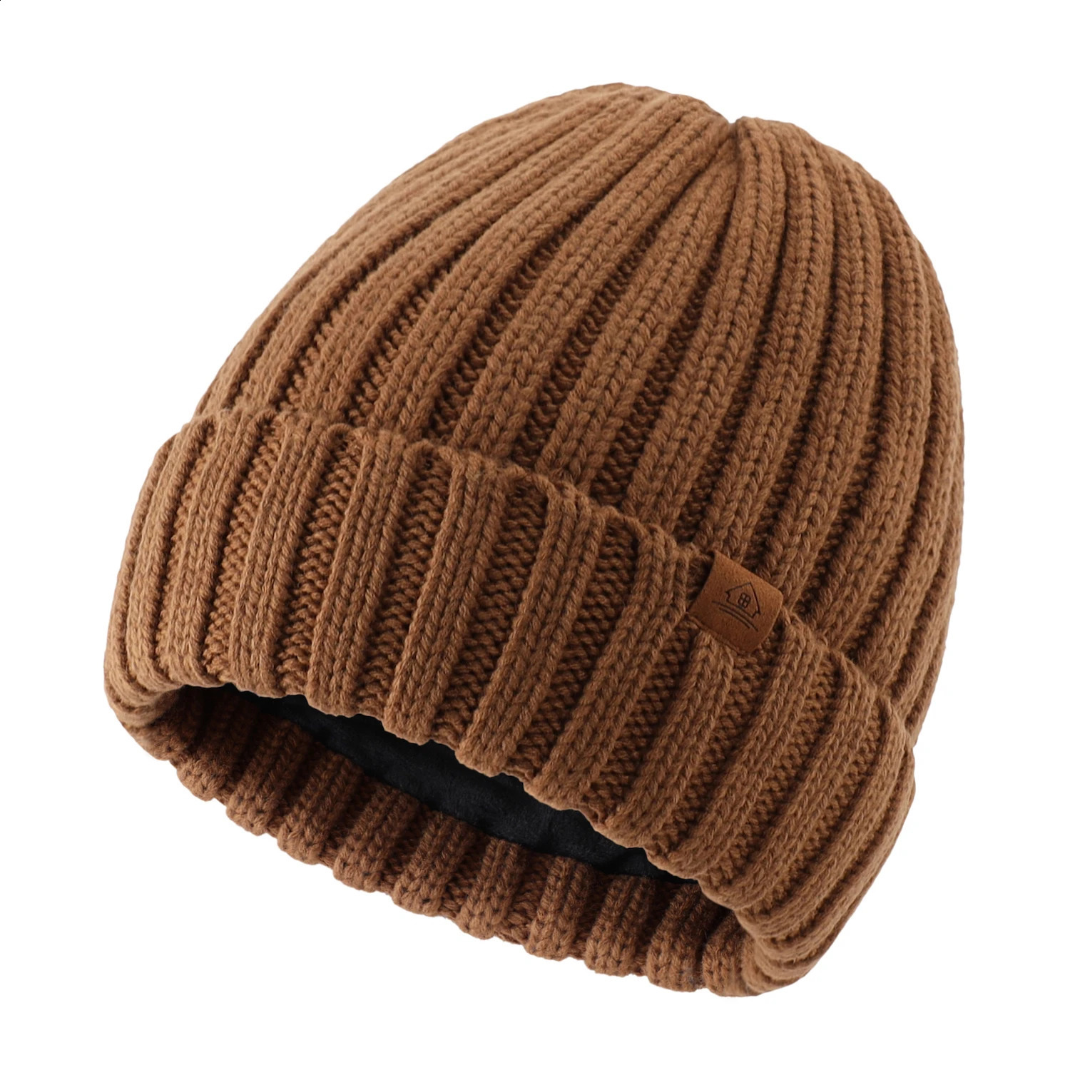 Connectyle Mens Fashion Winter Hat Warm Stock Beanie Womens Thick Knitted Hat with Smooth Velvet Lining Suitable for Daily Skull Hats 240919