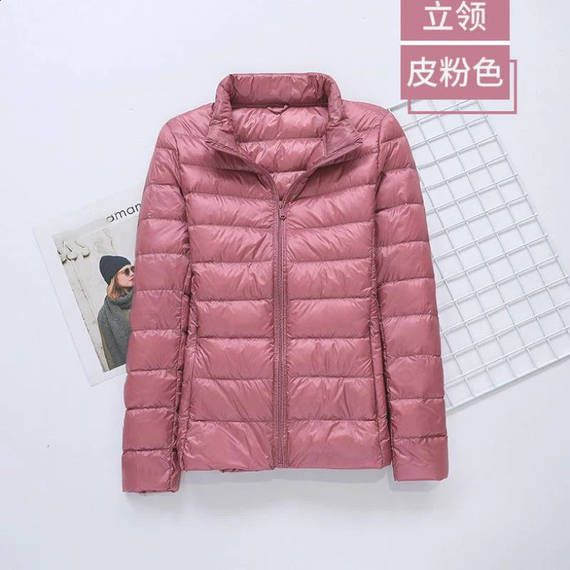 Spring and autumn womens ultra-thin down jacket white duck down jacket warm winter jacket Parka womens portable jacket 240913