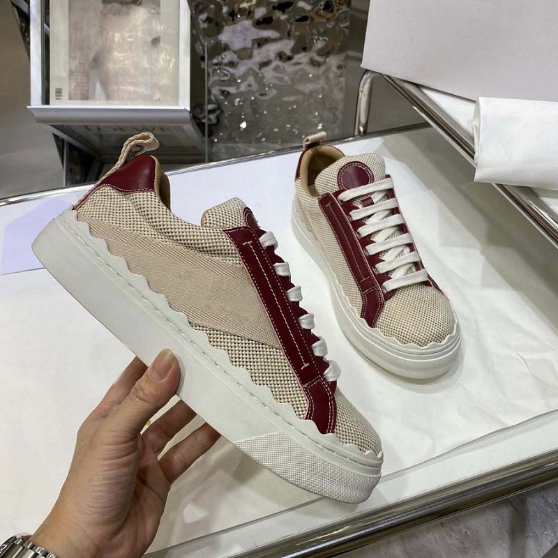 Mode Top Designer Chaussures en cuir véritable Toile faite à la main Multicolore Gradient Baskets techniques femmes célèbres baskets de chaussure