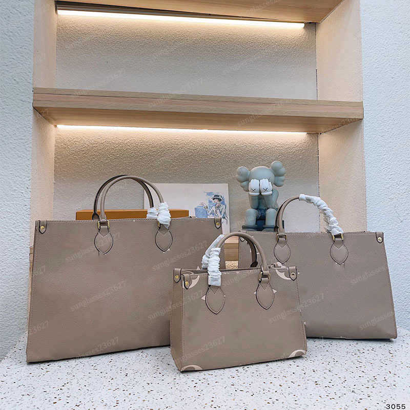 10A designer bag luxury tote shoulder bag onthego totes womens leather crossbody purse Large shopping bags card holder embossed flower lady mirror q