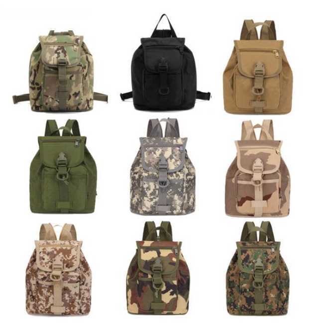 Outdoor multifunctional children's camouflage small backpack schoolbag double shoulder camouflage bag student sports camouflage single shoul