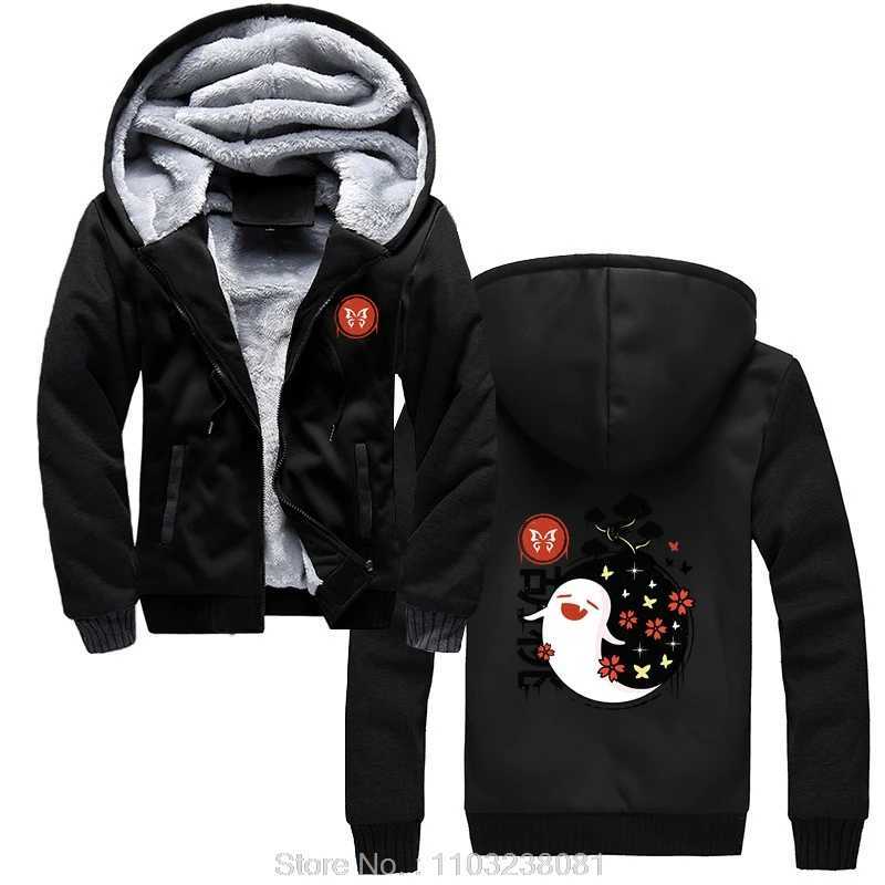 Mens Hoodies Sweatshirts Genshin Impact Hoodie Mens Hu Tao Kawaii Cartoon Crop Top Medium Force Hoodie Funny Cotton Anime Graphics Ullsang Jacket Zi