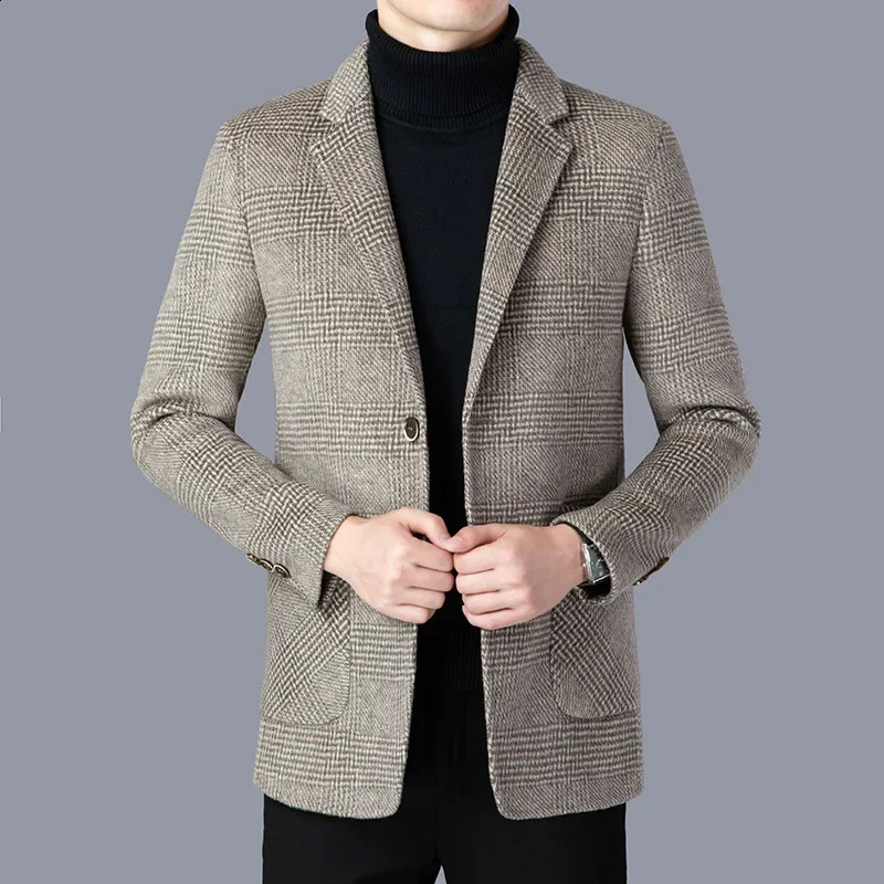 autumn and winter mens ultra-thin flat business casual jacket 240920