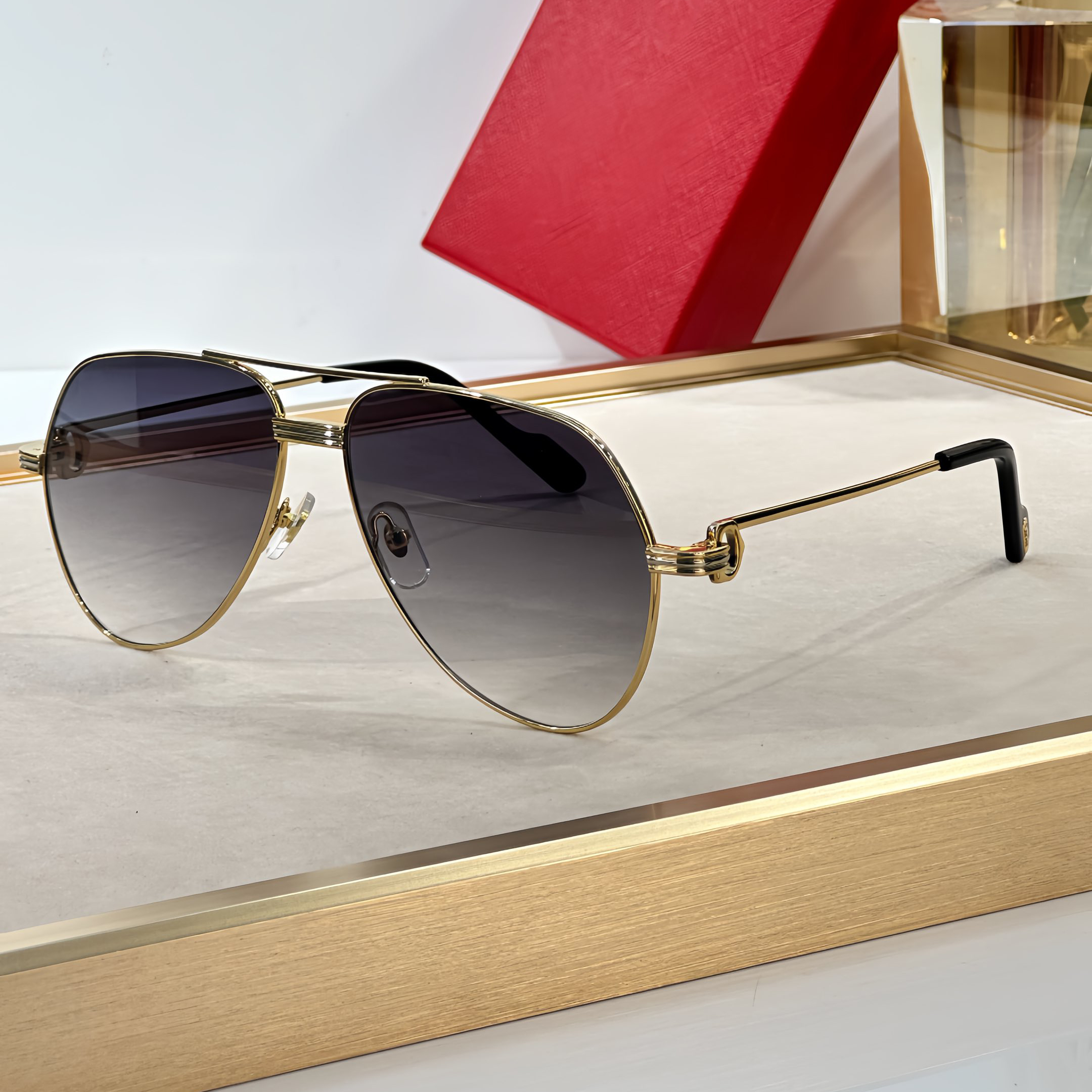 12A Fashion Sunglasses For Men and Women Vendome Summer Leisure Travel Catwalk Style Anti-Ultraviolet Retro Plate Oval Metal Full Frame Eyeglasses R