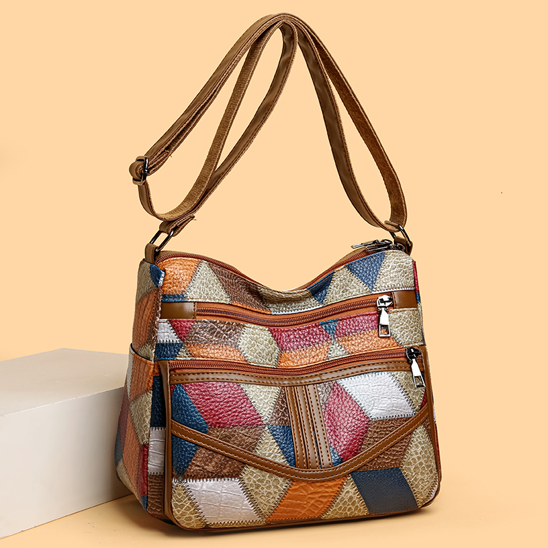 new model Vintage Underarm Shoulder Bags PU leather leisure for Women Simple trend wrap Style Female Bag Purse Solid Color Leather Armpit Handbag Cr