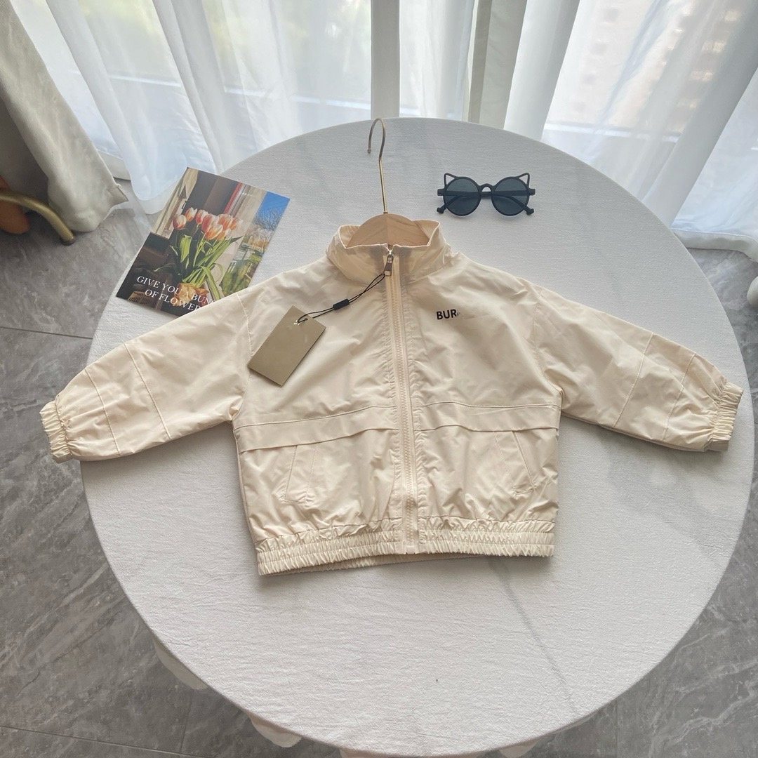 24ss Designer Clothes Baby Windbreaker Boys Girl Jackets Children Cotton Zipper Coat Casual Outerwear Kids Custom Made-image-1020771365