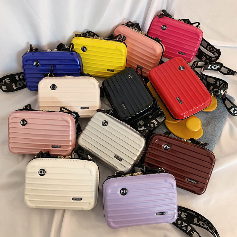 trend wrap new model Lage Women s Crossbody Shoulder Fashion Personality Hand Held Mini leisure Suitcase Style Box Small Square Bag