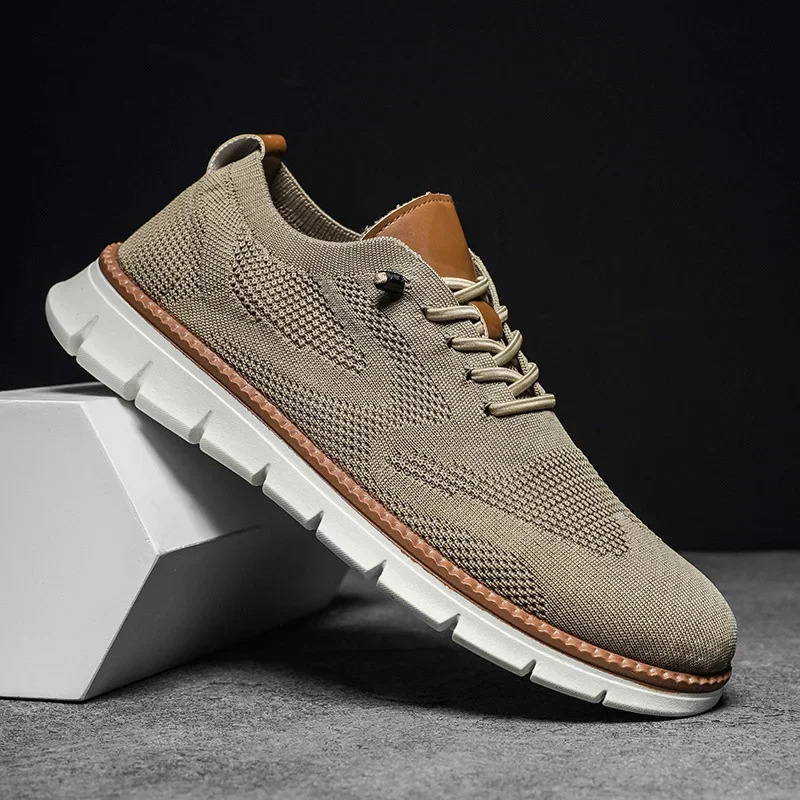Shoes for Men Loafers Trendy British Style Mens Casual Shoes Summer Mesh Breathable Lightweight Casual Sneakers Big Size 48 240914