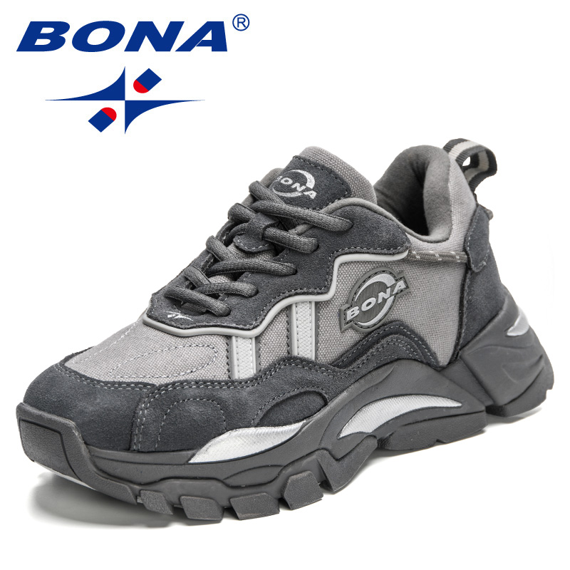 2023 Bona New Designers Sneakers Man Classic Fashion Confortable Marche pour les hommes Houstable Classics confortables Chaussures de course A135