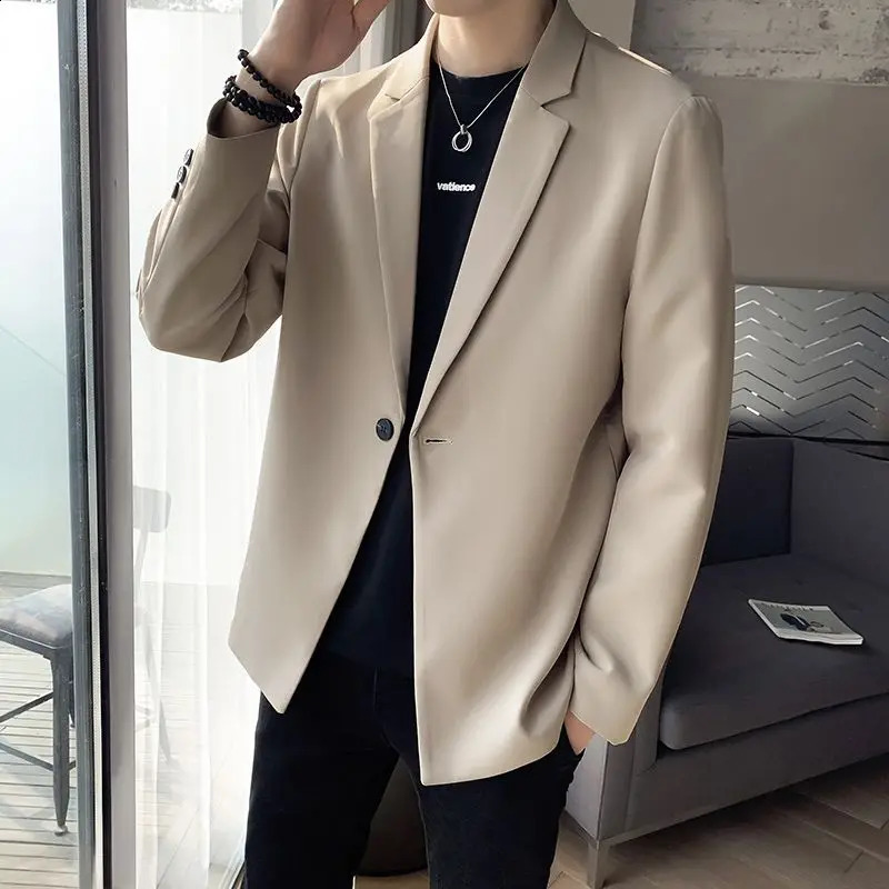 Ultra thin fit mens jacket business thin dress mens jacket black youthful expression spring clothing outerwear original clothing 240920