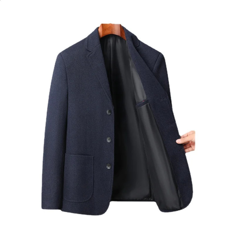 Autumn Handsome Business Leisure Banquet Full Korean Edition Ultra Thin Wool Set Mens Elegant Fashion Sports Jacket 240920