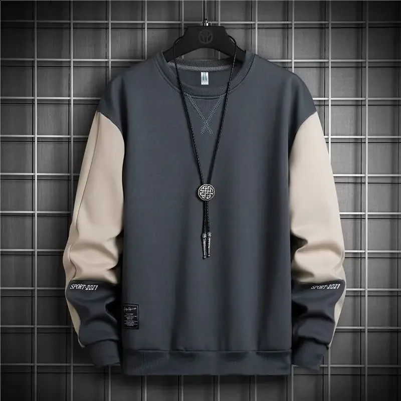 Hommes tendance INS2023 Style coréen Ajustement en vrac rond manche à manches longues sweats à capuche décontractée swetshirts 240918