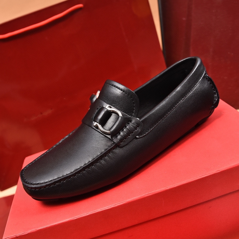 2024 Top Top Quality Men Italian Loafers Shoes New Comfy Men's Flats Luxurious Brand Leather Classic Original Style Designer Men Loafers Shoes