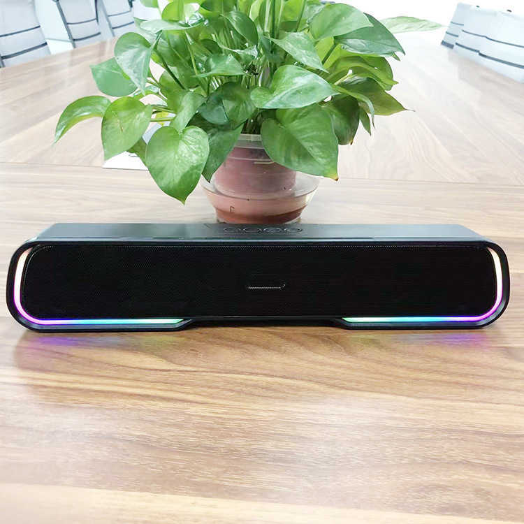 Portable Speakers RGB Running Horse Light Light Mini Sound Bar Audio Desktop Long Portable Subwoofer High Power Bluetooth Speaker T240919-image-797856428