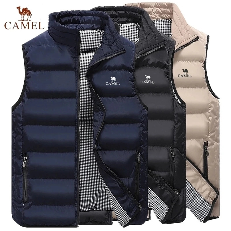 Embroidered cam high-end cotton vest jacket mens autumn and winter selling fashionable casual comfortable sleeveless jacket 240919CJ
