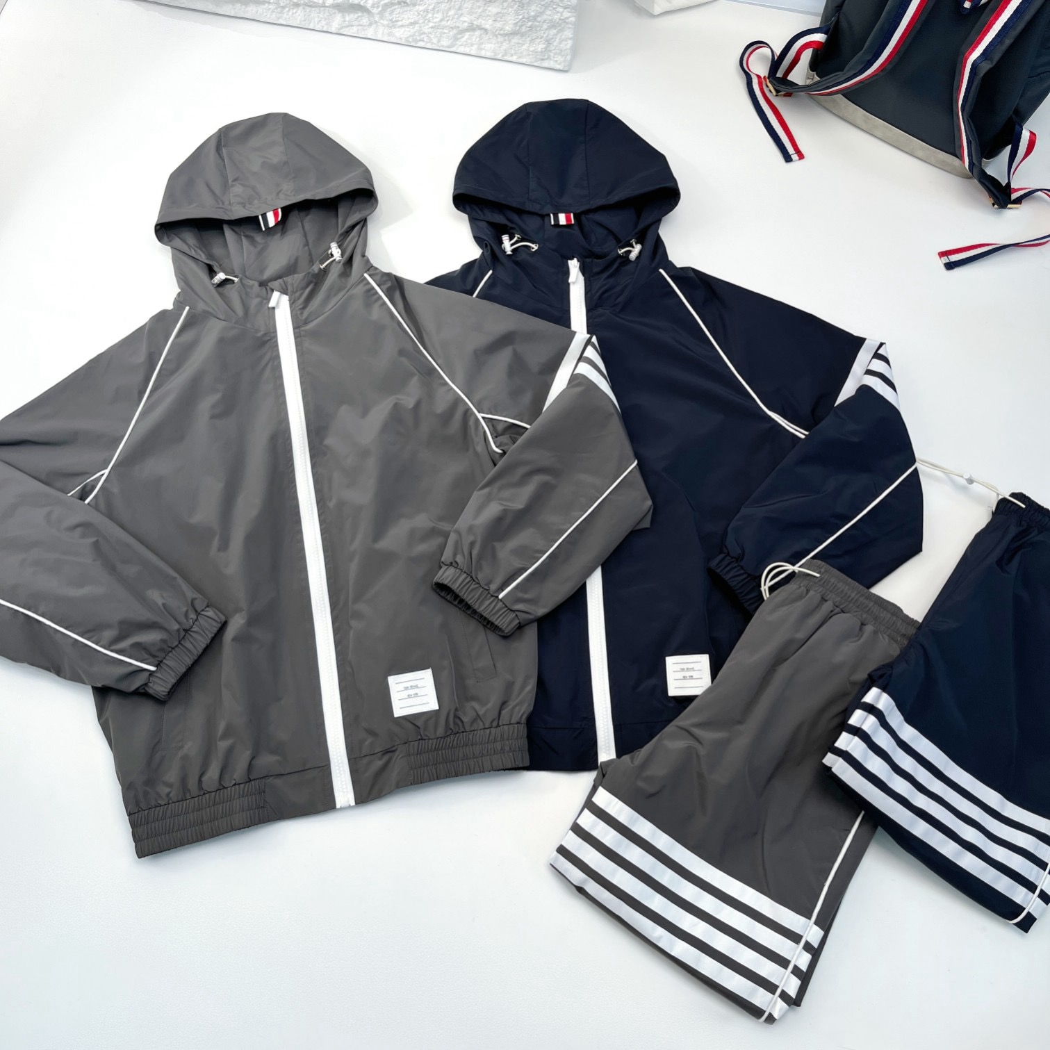 2024ss kids designer clothes boy girl Clothing Sets zipper windbreaker boy jacket pant tracksuit children coat