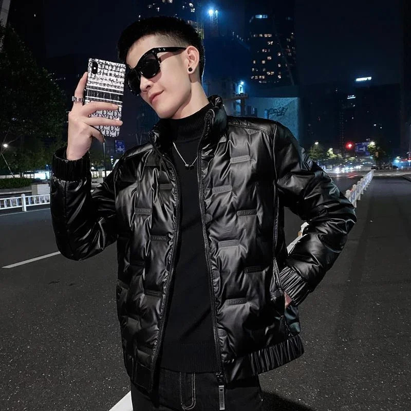Padding Smooth Mens Padding Coat Aesthetics Parkas Harajuku Fashion Mens Down Jacket Trend Korean Clothing Korea Y2k 240920