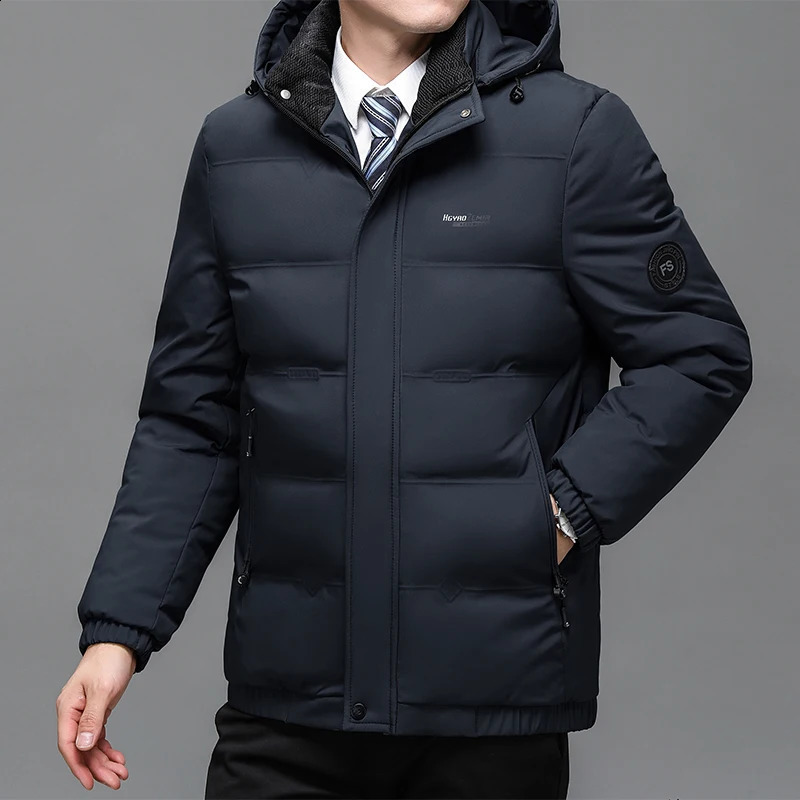 Mens Fashion Casual 2023 Winter Men Warm Jacket Windbreaker Spring Hooded Soft Parkas High Quality Thick Coat Male 240918