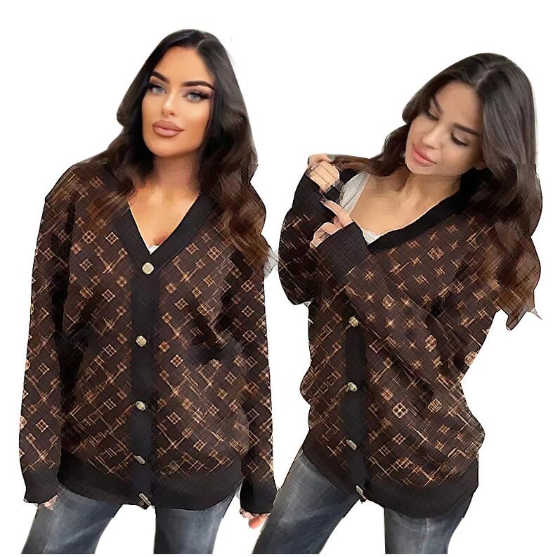 New Women's Sweaters Knitwear Dress Luxury brand designer Sweater Cardigan Old flower coats jacket