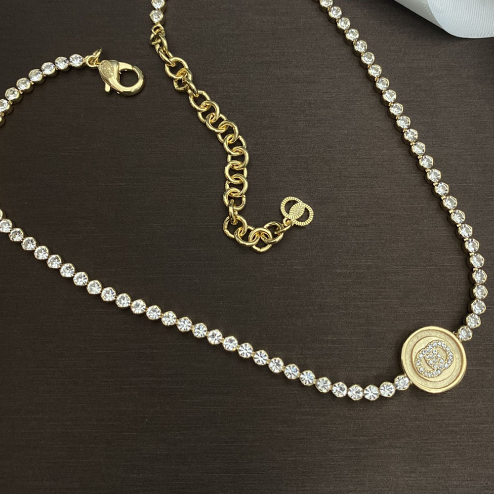 High End Luxury Necklaces 18k Gold Plated 925 Silver Plated Necklace With Copper Brass Material Simple Style Letter Pendant Luxurious Gifts Neckl