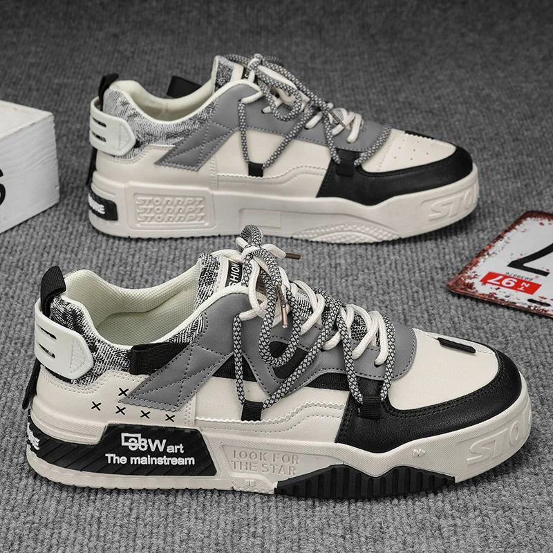 Korean Version Men Casual Shoes Spring 2024 Fashion Versatile Thick Sole Comfortable Board Shoes Outdoor Travel Sports Shoes 240914
