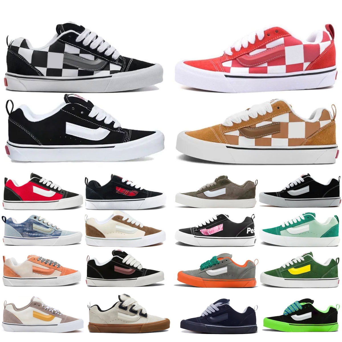Designer Mens Casual Shoes Knu Skool Vanshoes Platform Canvas Sneaker Womens Classic Low Flat Suede Shoes imran Potato Leopard Paisley Skateboard-image-953085016