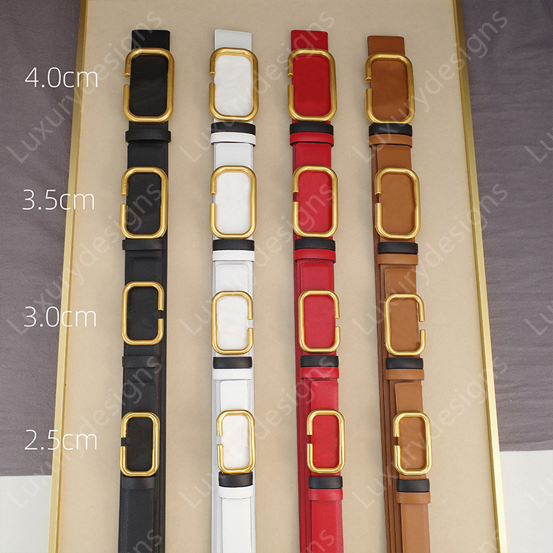 Luxury Designer Belt Top Quality Genuine Leather Letter Buckle Belt The New Listing Ceinture Luxe Fashion Gold Buckle width 2.5cm 3.0cm 3.5cm 4.0cm