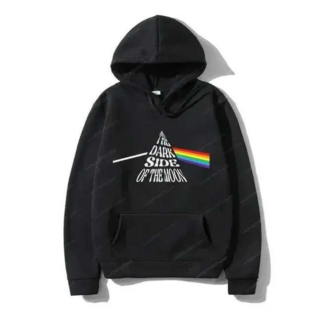 Men's Hoodies Sweatshirts Mens 100% pure cotton American hoodie autumn retro long sleeved floral hard rock band pink sweater Floyds hoodie J