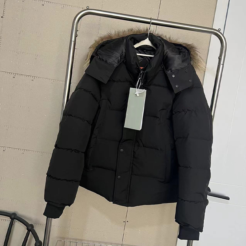 Men's Down Parkas Mens Womens Designer Plush Fur Bread Jacket Winter Puffer Jacket Thick Warm Down Jackets Women Loose Fluffy Coats Hood Poc
