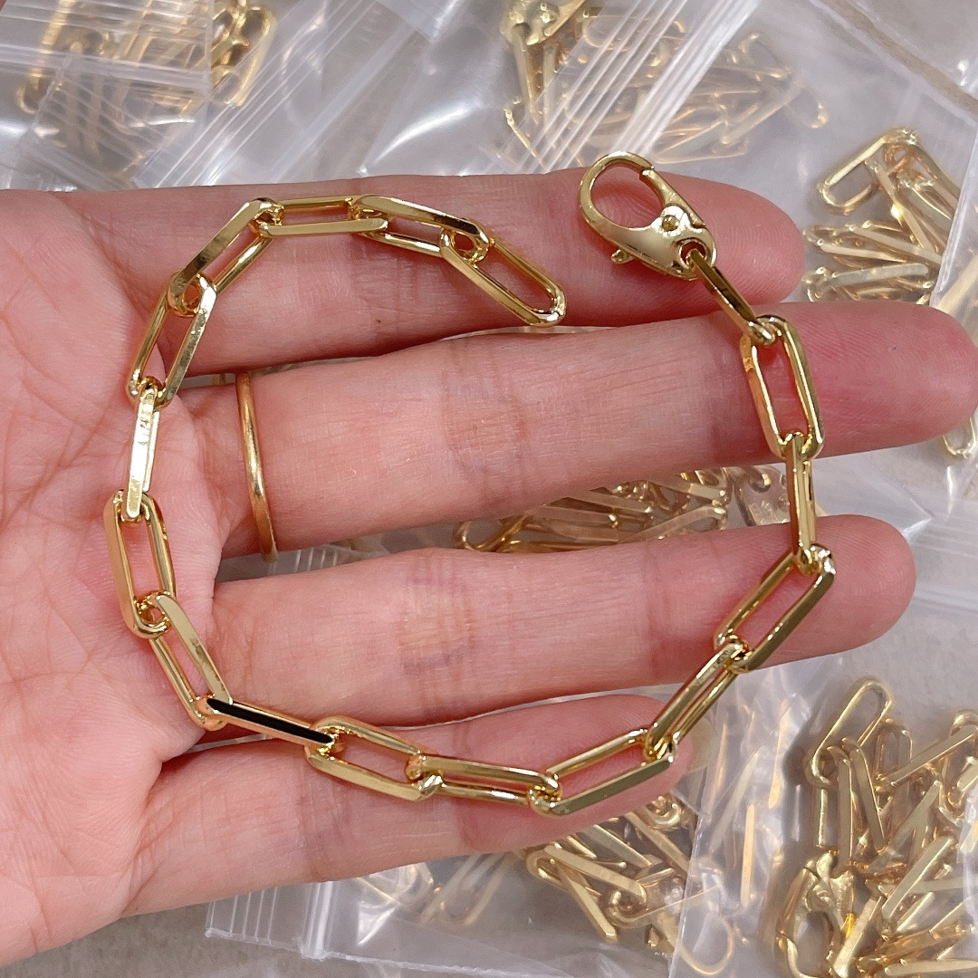 Santos Bracelet Gold plated Designer Bracelet 18CM for Women Couples Bracelets Counter Quality Brand Seal with Box S001