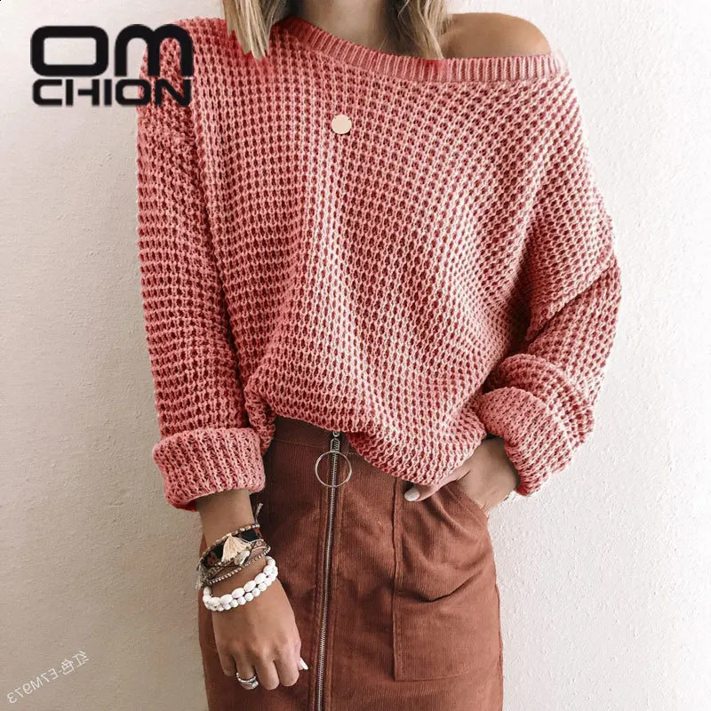 Omchion Pull 2024 Vêtements d'hiver pour femmes Automne Hiver Incland Coucle Single Poullon lâche et pull pull tricoté surdimensionné 240919